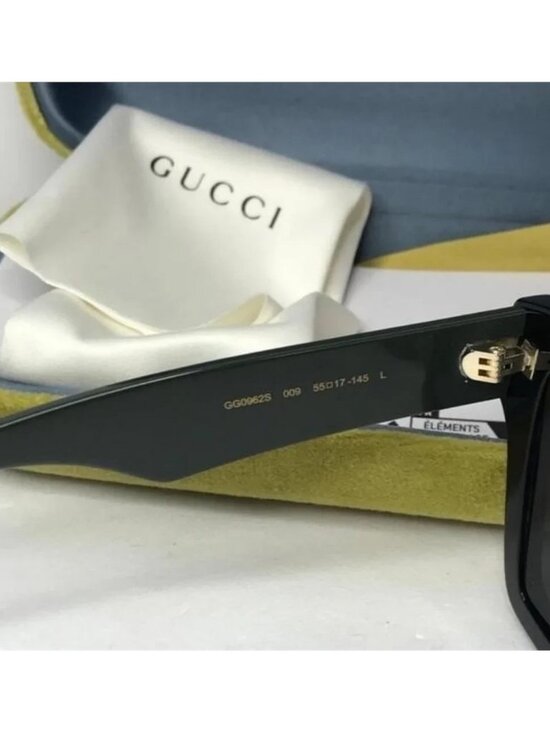 ORIGINAL _BRAND NEW GUCCI GG0962S 009 Black/Green/Grey Unisex Sunglasses main image 7